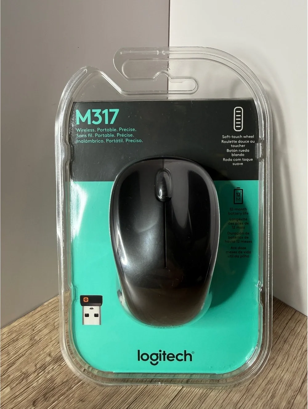 Logitech M317 Wireless Portable Mouse Black
